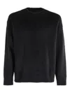 Roberto Collina Oversized Brushed Texture Knit Sweater In Black