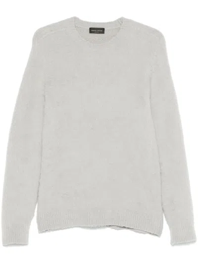Roberto Collina Brushed-effect Sweater In Grey