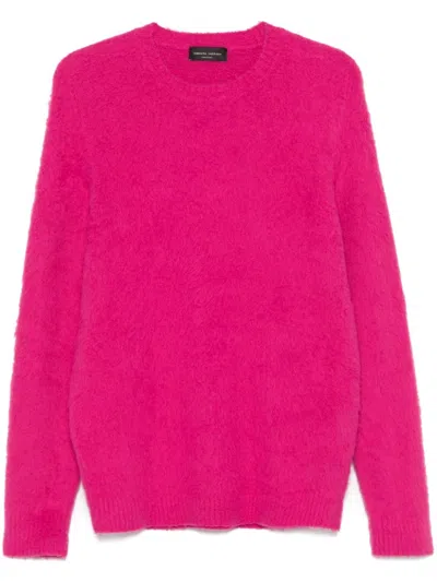 Roberto Collina Brushed-effect Sweater In Pink