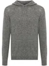 Roberto Collina Textured Knit Hooded Sweater In Medium Grey In Gray