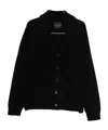 Roberto Collina Button-down Long-sleeved Casual Jacket In Black