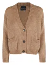 Roberto Collina Button Front-pocket Cardigan In Brown