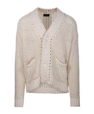 Roberto Collina Button Knitted Cardigan In Nude