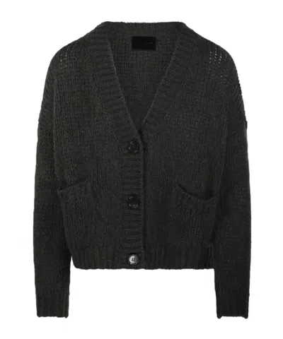 Roberto Collina Button Long-sleeved Sweater In Animal Print