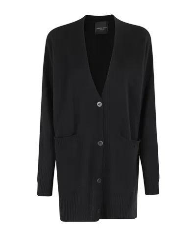 Roberto Collina Button Long-sleeved Sweater In Black