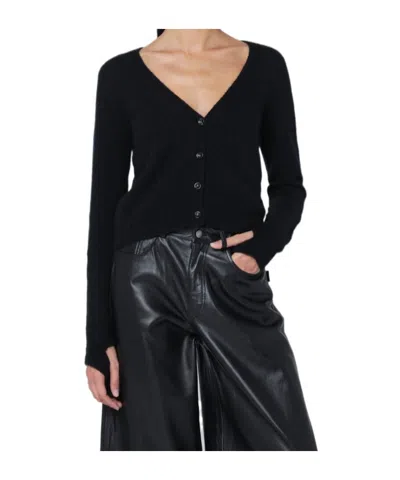 Roberto Collina Button Long-sleeved Sweater In Black