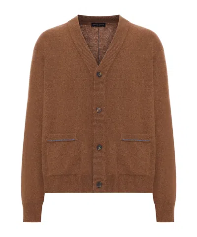 ROBERTO COLLINA WOOL BUTTONED CARDIGAN
