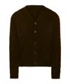 Roberto Collina Button Long-sleeved Sweater In Brown