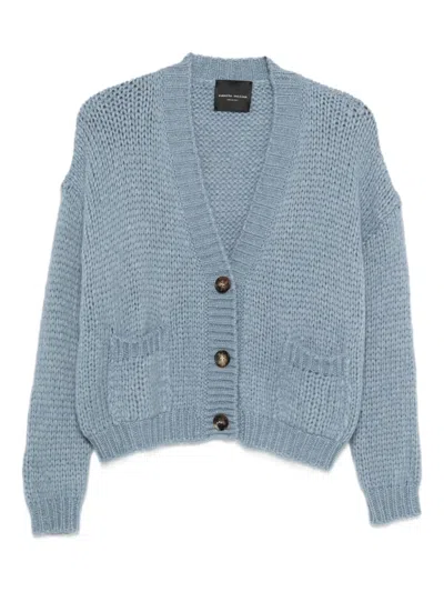 Roberto Collina Button Pocket Cardigan In Blue