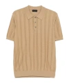 Roberto Collina Button Short Sleeve Polo Shirt In Brown