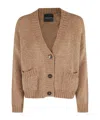 Roberto Collina Button Front-pocket Cardigan In Brown