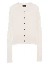 Roberto Collina Button-up Ribbed-knit Cardigan In Neutral