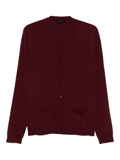 Roberto Collina Buttoned Cardigan In Red