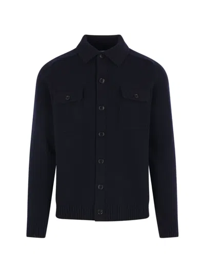 Roberto Collina Button-up Flap-pocket Cardigan In Black