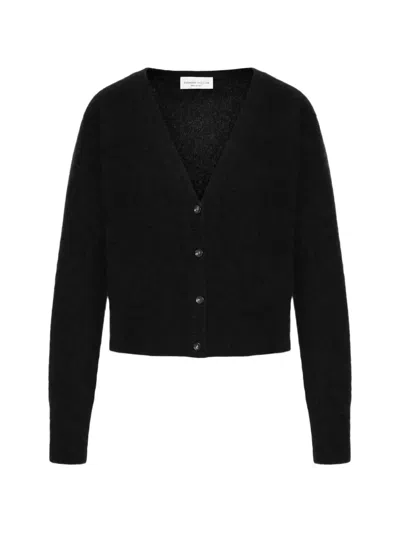 Roberto Collina Button-up V-neck Cardigan In Black