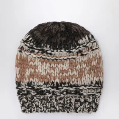 Roberto Collina Camel Mouliné-effect Beanie In Sand