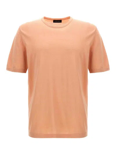 Roberto Collina Cotton Crepe T-shirt In Color Carne Y Neutral