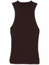 Roberto Collina Ribbed Tank Top In Cacao