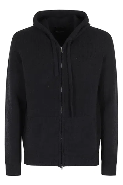 Roberto Collina Cappuccio ml Con Zip Cotone Elastan In Black
