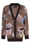 ROBERTO COLLINA CARDIGAN JACQUARD