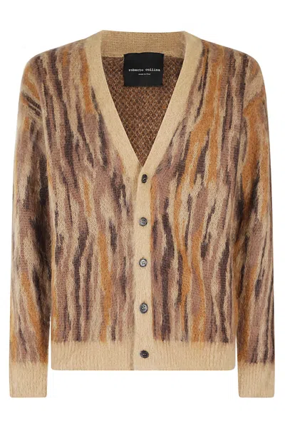 ROBERTO COLLINA CARDIGAN ML LANA MOHAIR