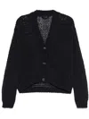 Roberto Collina Open-knit Cardigan In Navy
