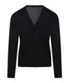 Roberto Collina V-neckline Ribbed Cuffs Long Sleeves