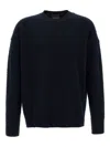 Roberto Collina Crew Neck Wool Sweater With Casentino Texture In Black