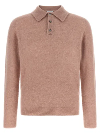 Roberto Collina Cashmere And Silk Polo Shirt In Multi
