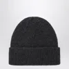Roberto Collina Cashmere Beanie In Anthracite Grey In Black