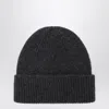 Roberto Collina Cashmere Beanie In Anthracite Grey In Black