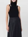 Roberto Collina Black Cashmere Blend Turtleneck Top In Black