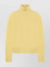 Roberto Collina Cashmere Blend Turtleneck Sweater With Long Sleeves In Yellow