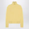 Roberto Collina Cashmere Blend Turtleneck Sweater With Long Sleeves In Yellow