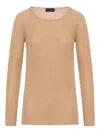 Roberto Collina Crew Neck Long Sleeve Sweater In Neutral