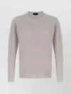 Roberto Collina Cashmere And Silk Blend Sweater With Classic Crew Neck In Neutral