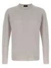 Roberto Collina Cashmere And Silk Blend Sweater With Classic Crew Neck In Neutral