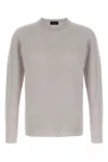 Roberto Collina Cashmere And Silk Blend Sweater With Classic Crew Neck In Neutral
