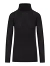 Roberto Collina Ribbed Turtleneck Cashmere Sweater In Black