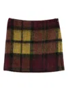 Roberto Collina Checked Mini Skirt In Brown