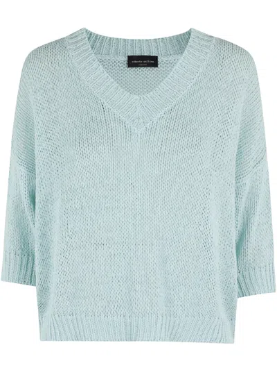 Roberto Collina Chunky-knit Jumper In Blue