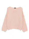 Roberto Collina Alpaca Blend Sweater In Pink