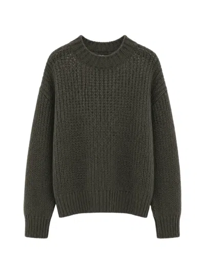 Roberto Collina Chunky-knit Drop-shoulder Sweater In Green