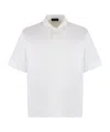 Roberto Collina Ribbed Collar Short Sleeves Polo Shirt In White