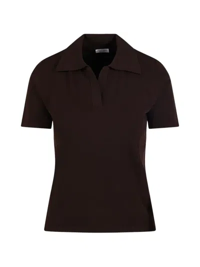 Roberto Collina Collared T-shirt In Brown
