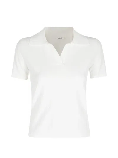 Roberto Collina Short-sleeved Polo Shirt In White
