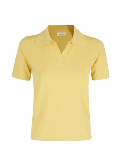 Roberto Collina Short-sleeved Polo Shirt In Yellow