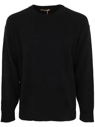 Roberto Collina Comfort Fit Long Sleeves Crew Neck Sweater In Black