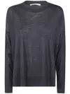 Roberto Collina "comfy" Round Neck ml Sweater Clothing In Blue