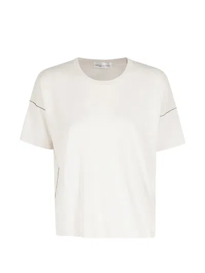 Roberto Collina Contrast-stitching T-shirt In Neutral
